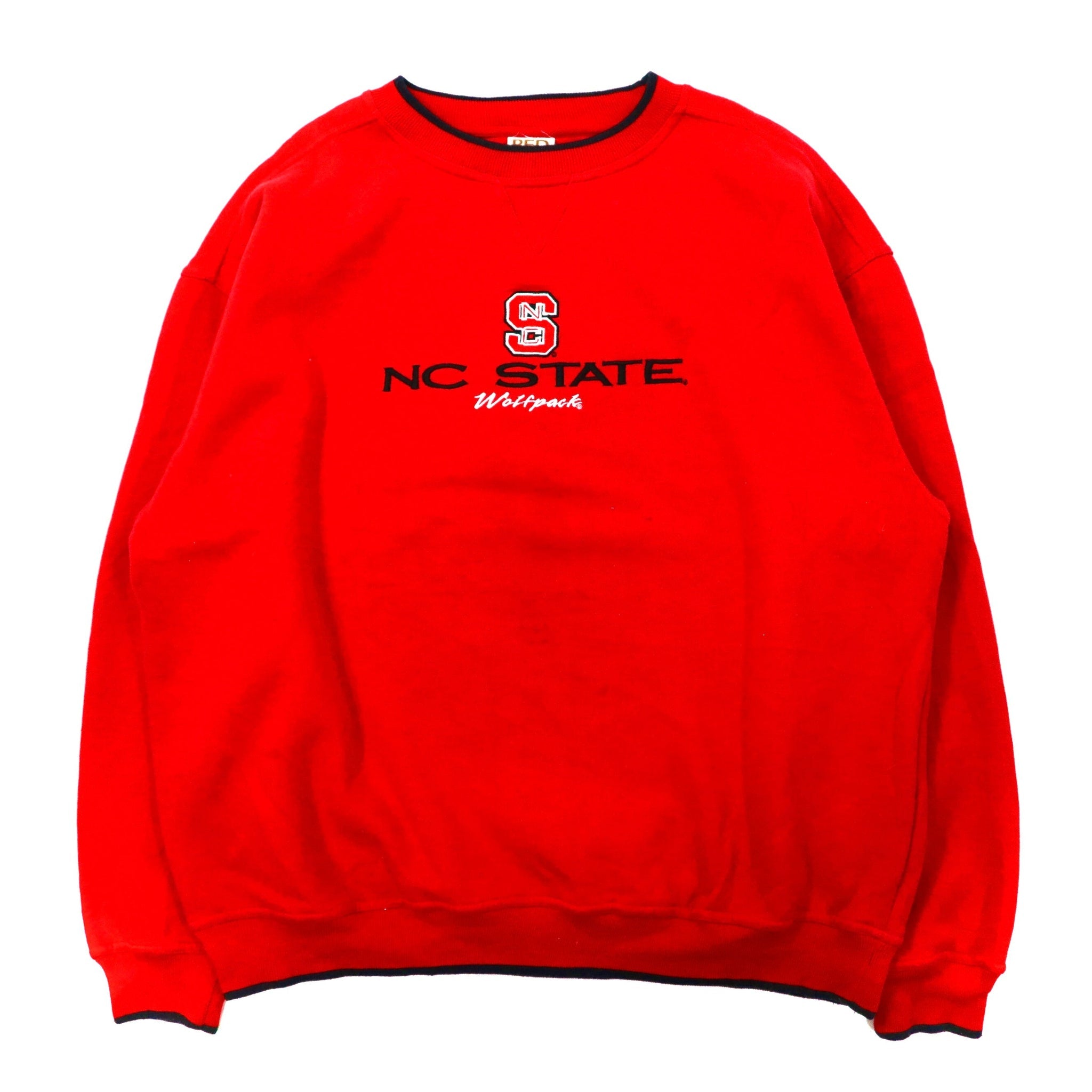 RED OAK ビッグサイズ スウェット XL レッド コットン 裏起毛 カレッジ フットボール NC STATE Wolfpack 90年代 モンゴル製