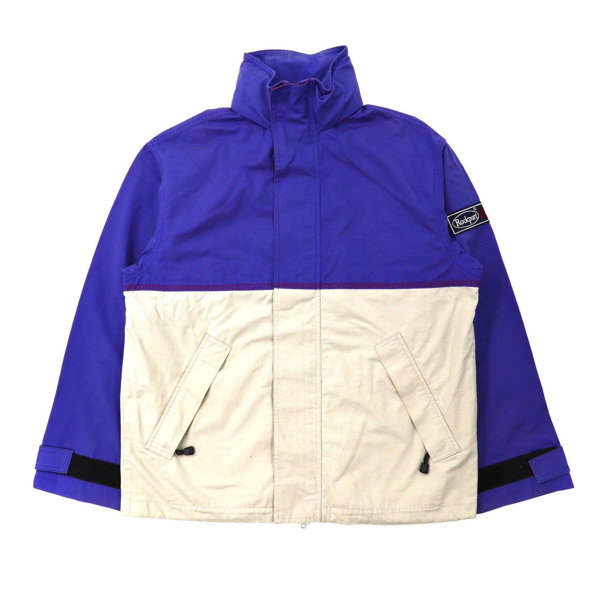 Rockport セーリングジャケット S ブルー コットン バックロゴ 90年代