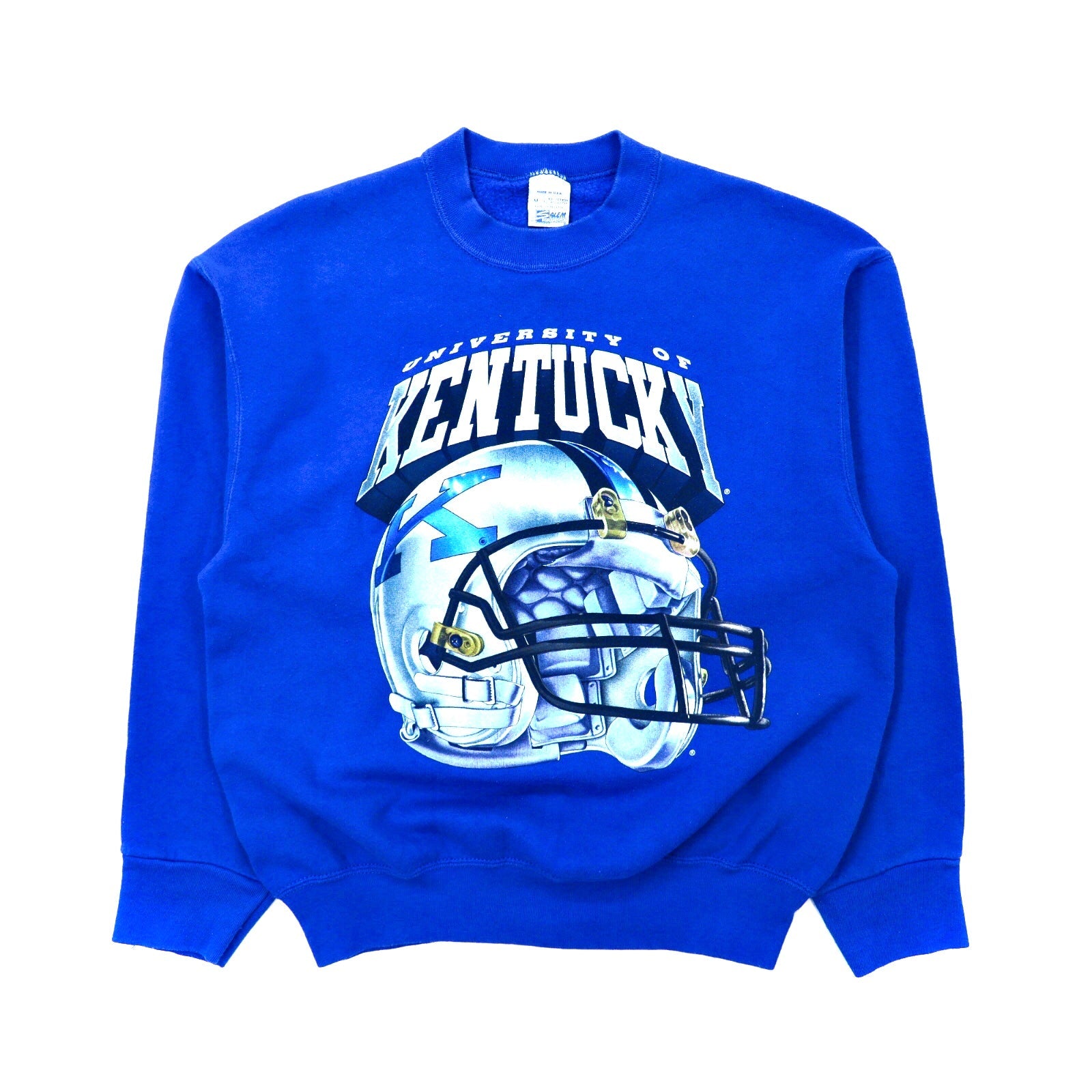 SALEM SPORTSWEAR クルーネックスウェット M ブルー コットン カレッジプリント KENTUCKY 裏起毛 USA製 90年代