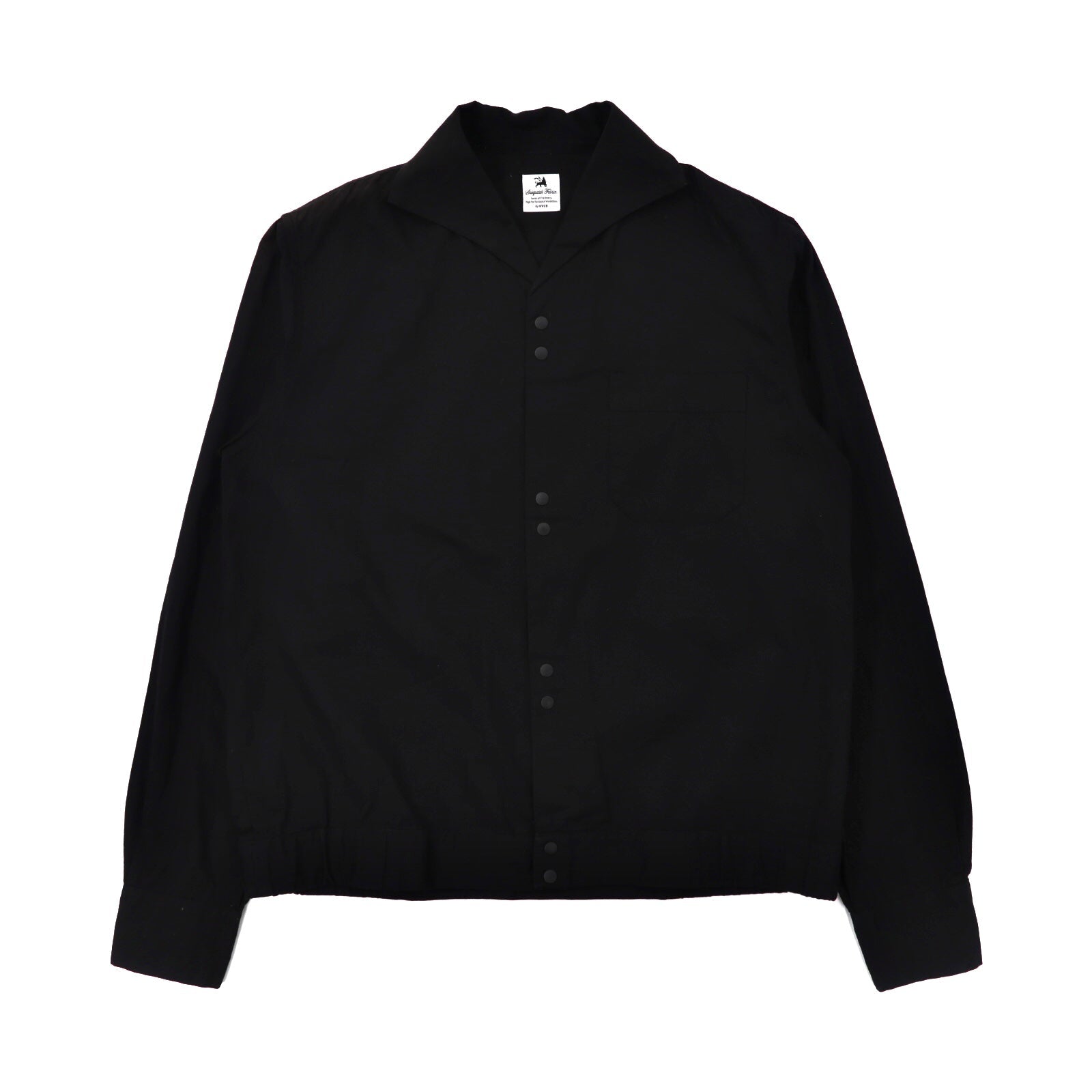 Sasquatchfabrix. オリエンタルオープンカラーシャツ M ブラック コットン 17SS-SY9-008