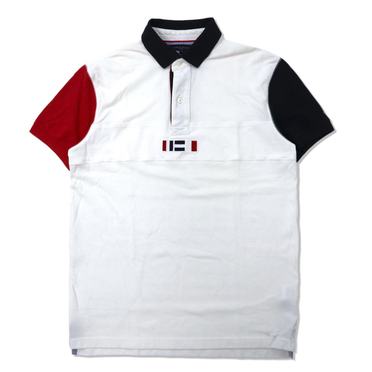 TOMMY HILFIGER ポロシャツ M ホワイト コットン 40's Two Ply Cotton