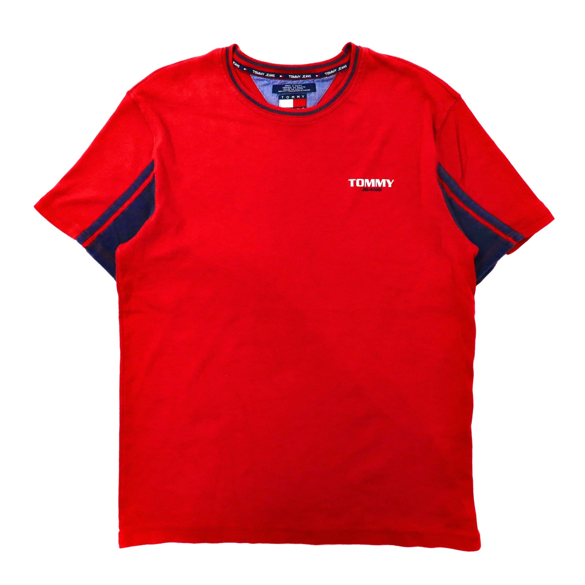 TOMMY JEANS ビッグサイズ Tシャツ L レッド コットン 90年代 エジプト製