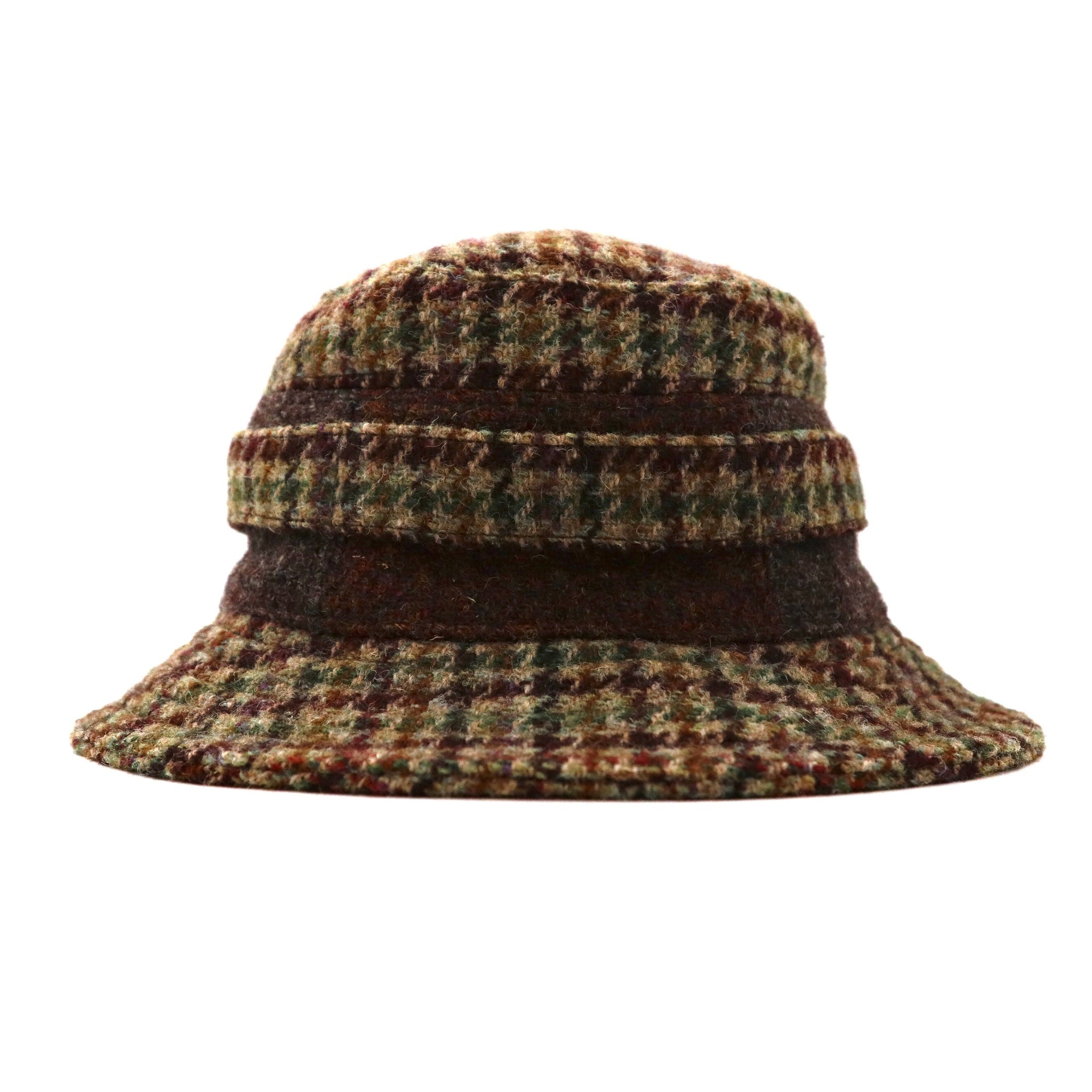 TORPEDO × Harris Tweed ツイードハット M ブラウン チェック ウール フランス製