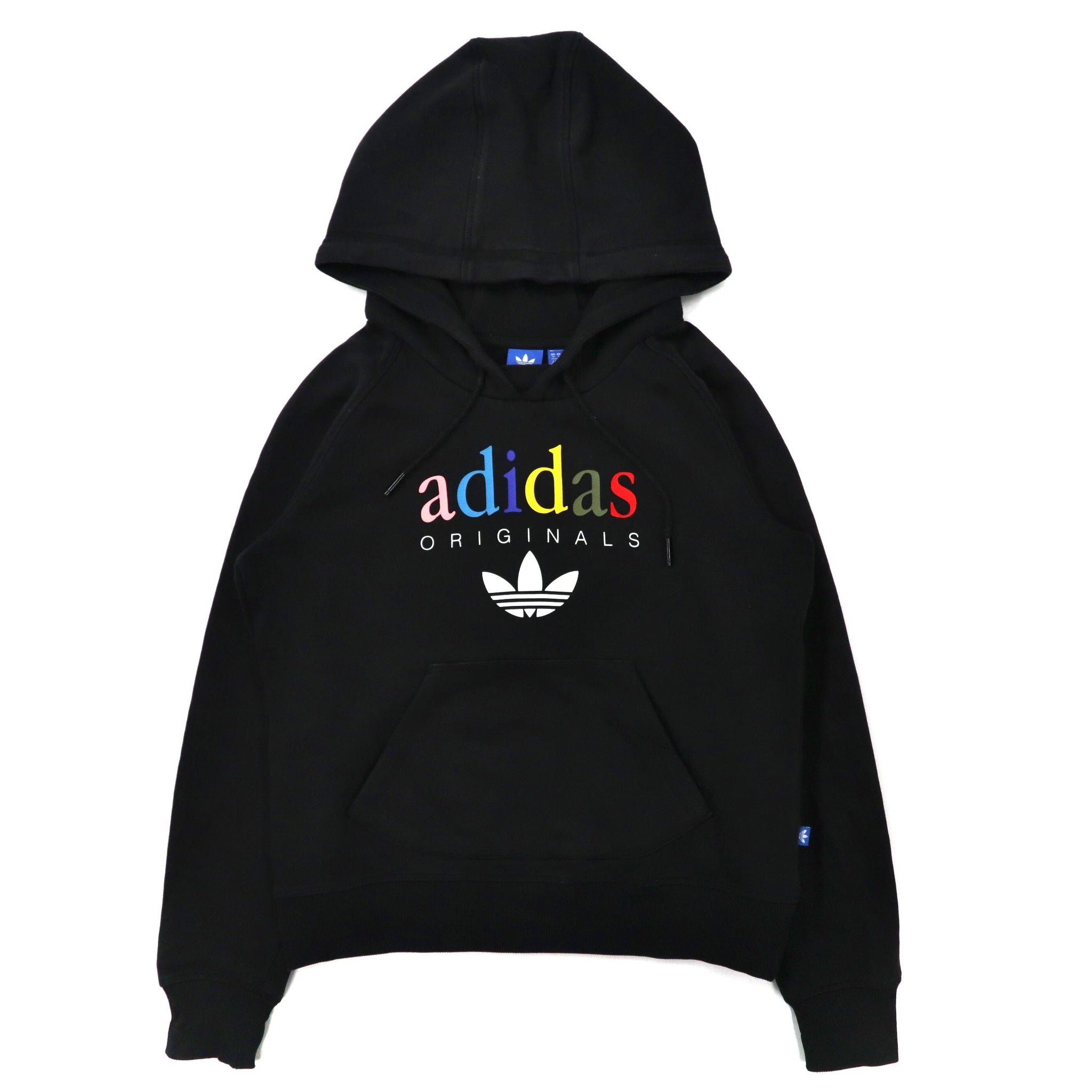 adidas originals プリントパーカー OT ブラック 裏起毛 トレフォイルロゴ AY6630