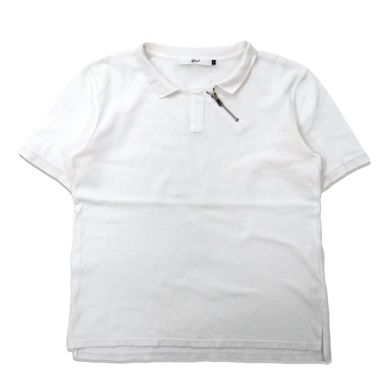 .efilevol ジッパーポロシャツ 2 ホワイト コットン Zipper Polo Shirt efiDG-CS04u 日本製