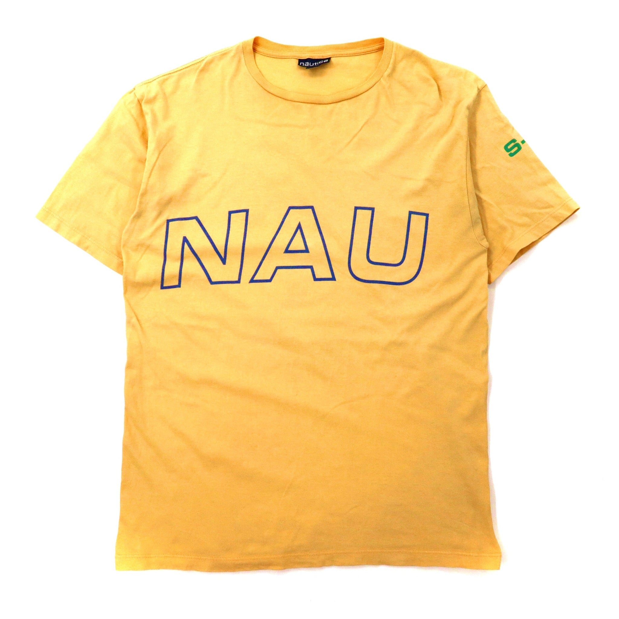 nautica ビッグサイズ ロゴプリントTシャツ M イエロー コットン 90年代 USA製