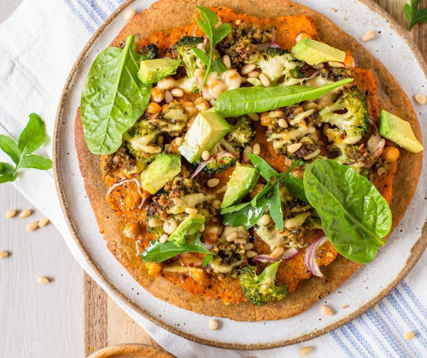 Veggie-loaded-pumpkin-pizza-healthy-gluten-free