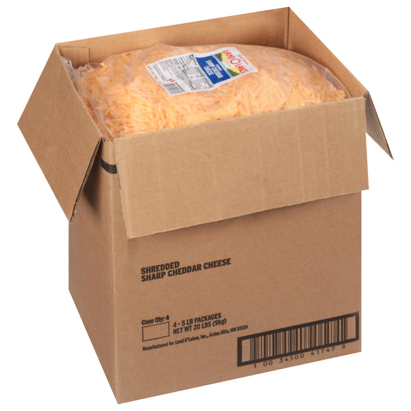 Land O Lakes Feather Shredded Mild Cheddar and Monterey Jack Cheese Blend,  5 Pound -- 4 per case.