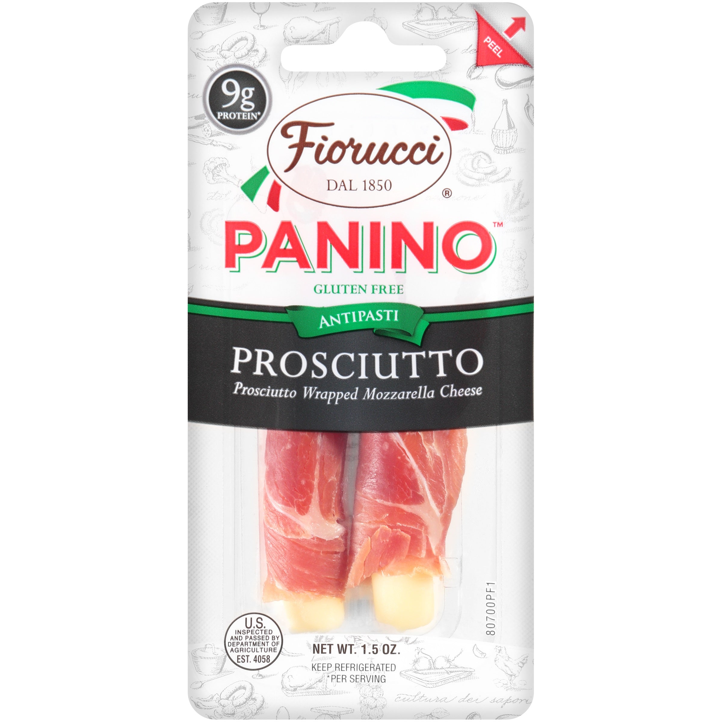 Fiorucci Panino Prosciutto And Mozzarella 1.5 Ounce Size - 16 Per Case