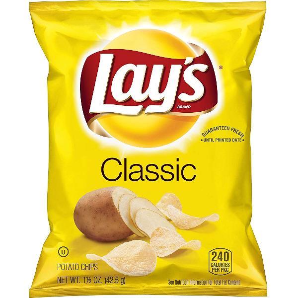 Lay's Baked Potato Crisps Original 1.125 Ounce Size - 64 Per Case.