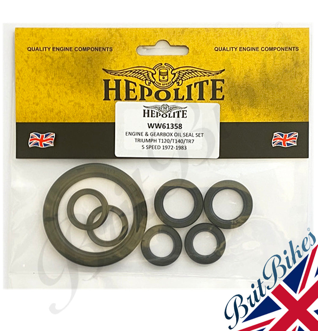 Oil Seal Kit for Triumph T120, T140, TR7 Tiger 5 Speed models (1972 - 1983)