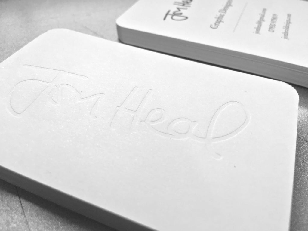 Embossed And Debossed Business Cards