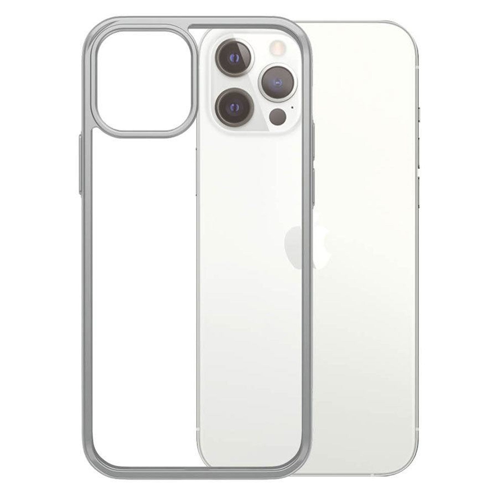 Billede af PanzerGlass ClearCase iPhone 12/12 Pro Cover, Satin Silver