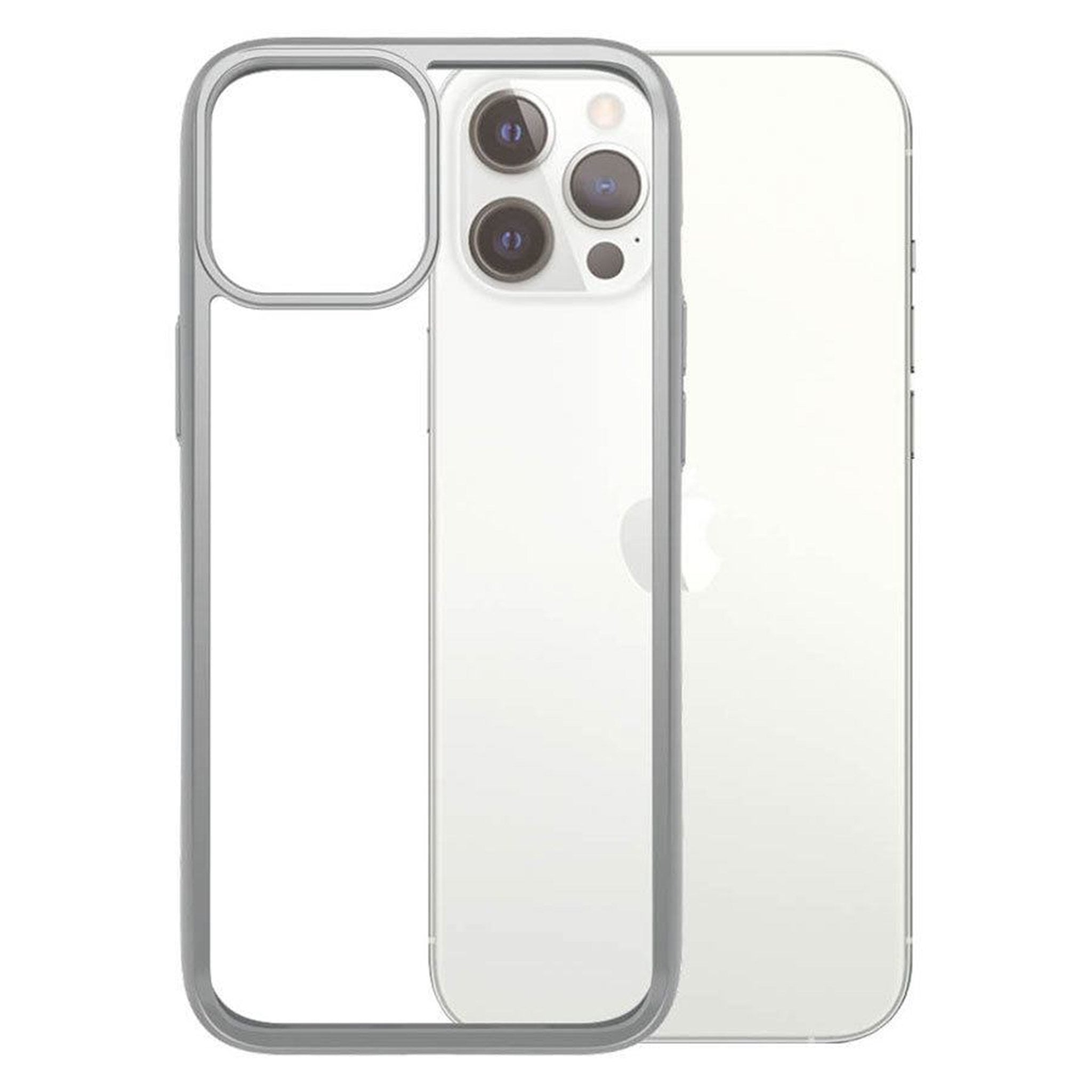 Se PanzerGlass ClearCase iPhone 12 Pro Max Cover, Satin Silver hos Balar