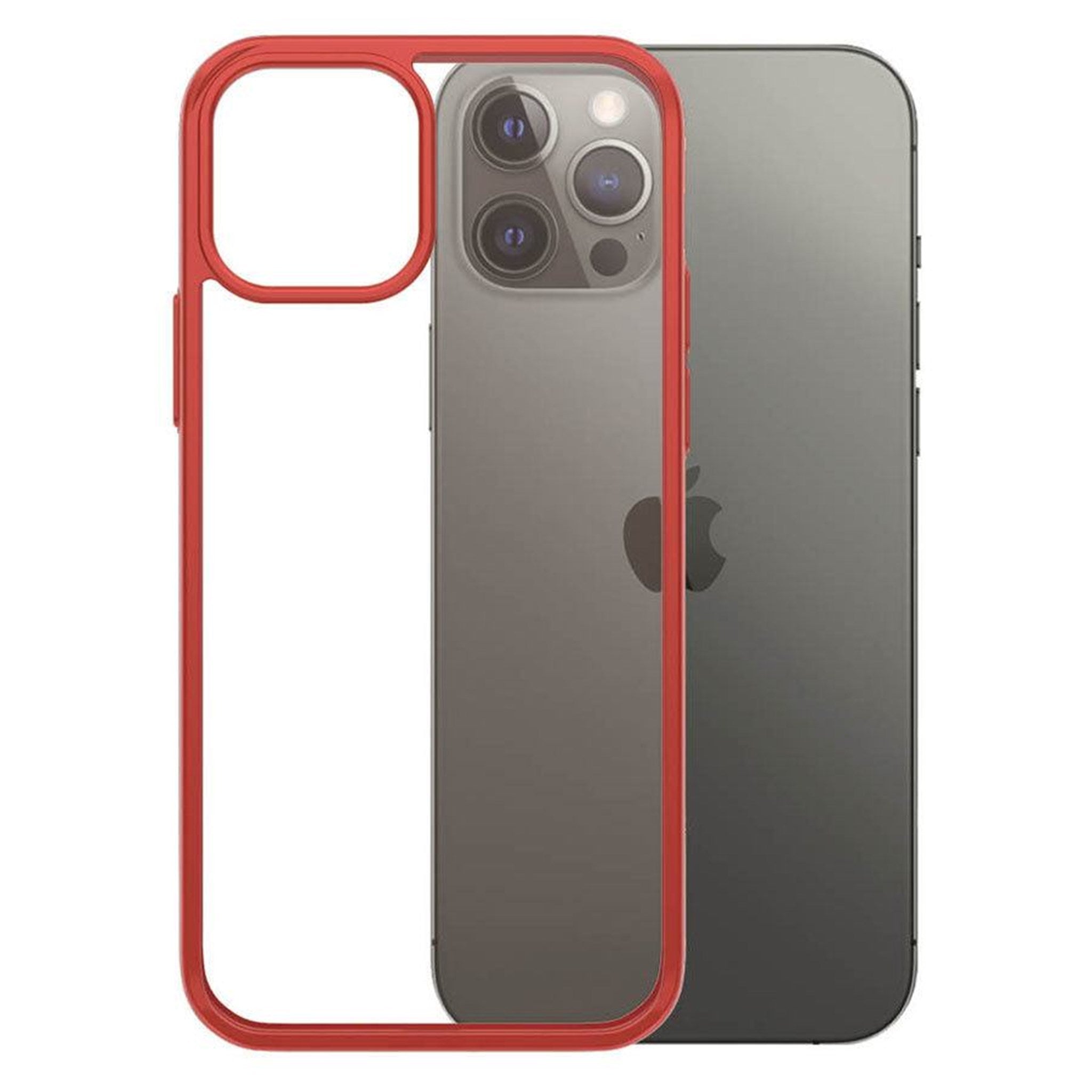 Billede af PanzerGlass ClearCase iPhone 12/12 Pro Cover, Mandarin Red