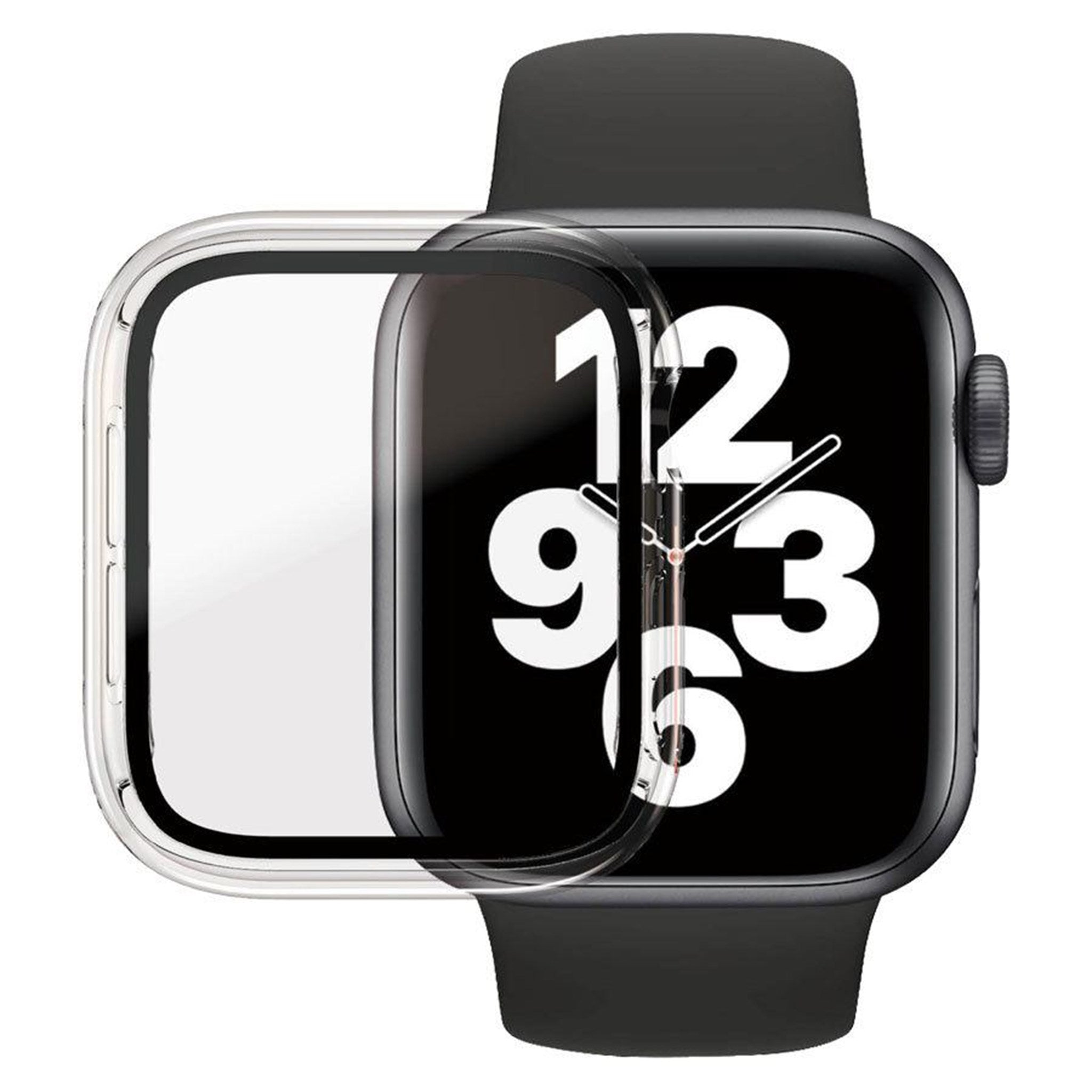 Billede af PanzerGlass Full Body Apple Watch 4/5/6/SE (44 mm) AntiBacterial Skærmbeskyttelse, Transparent hos Balar