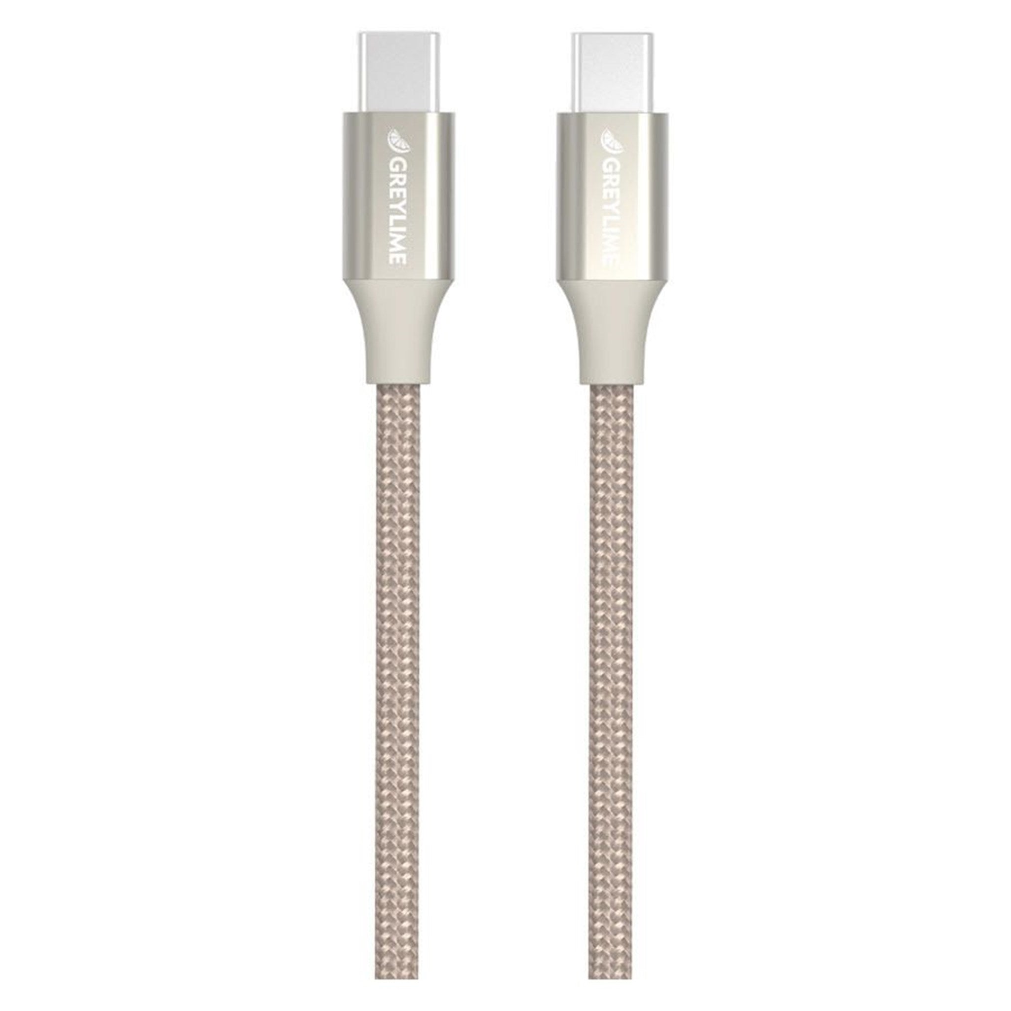 Billede af GreyLime Braided USB-C til USB-C Kabel Beige 1 m