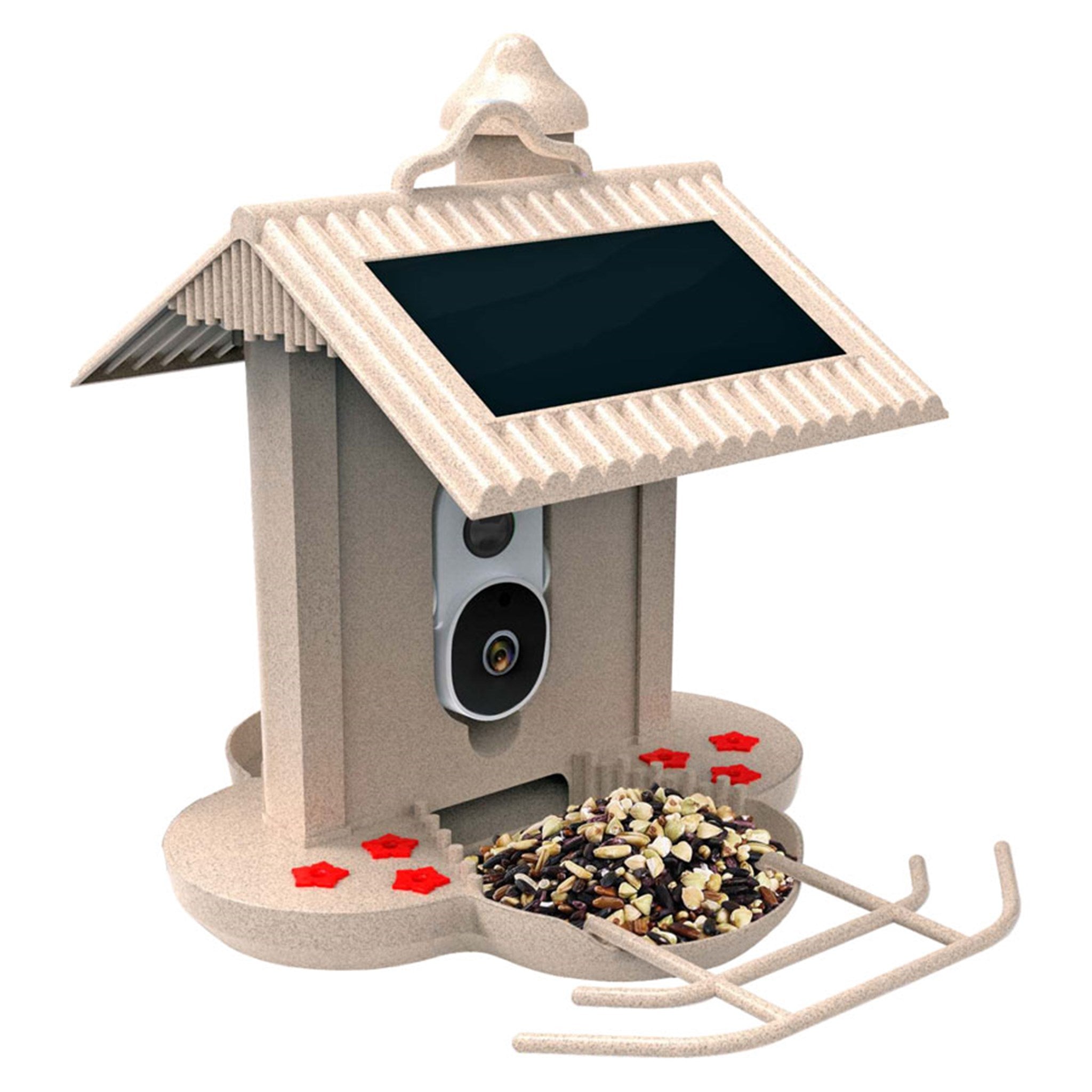 Se HiBirds WiFi Smart fuglefoderhus, 1080HD kamera og AI fuglegenkendelse hos Balar