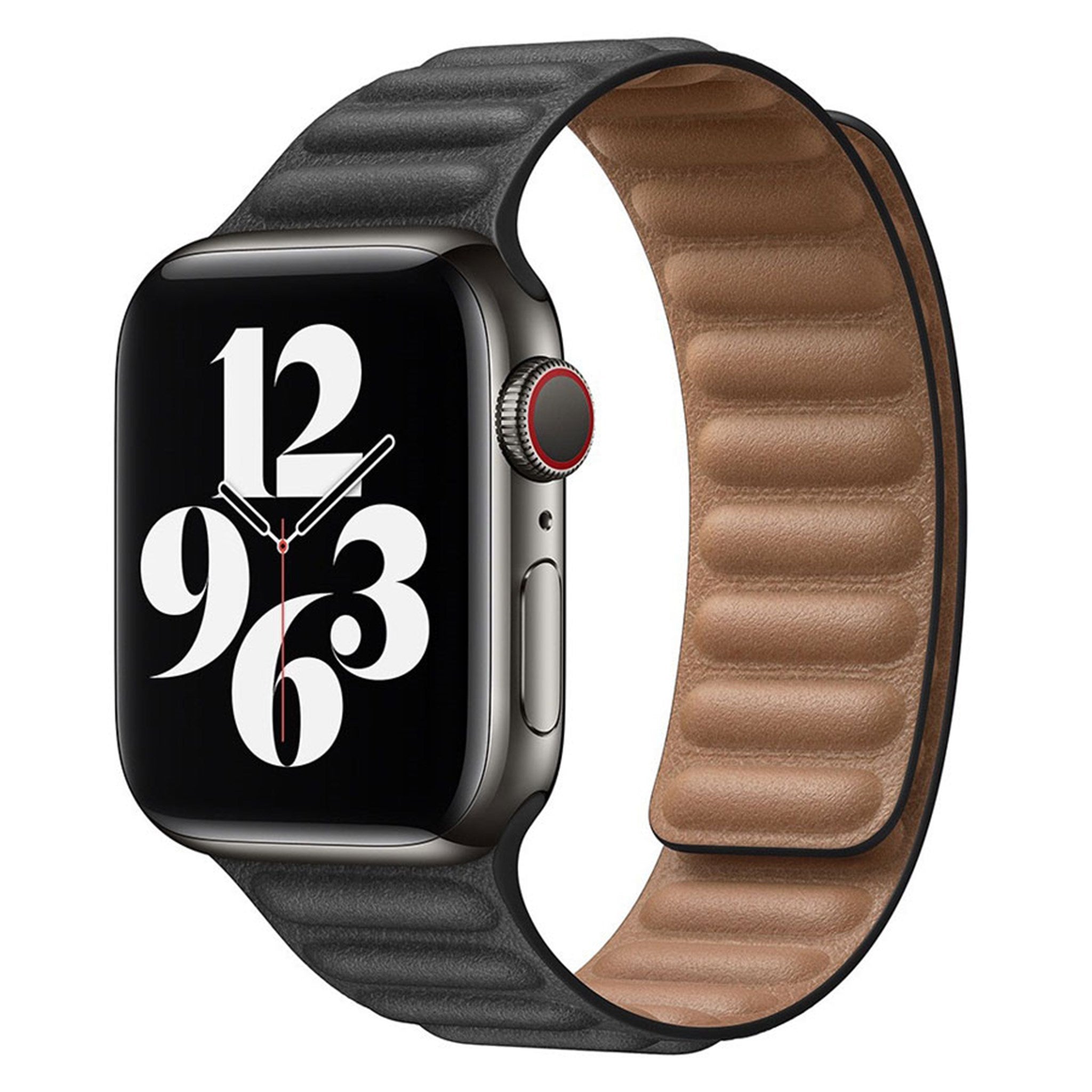 Billede af Lippa Apple Watch magnetisk læderrem 42/44/45/49, Sort