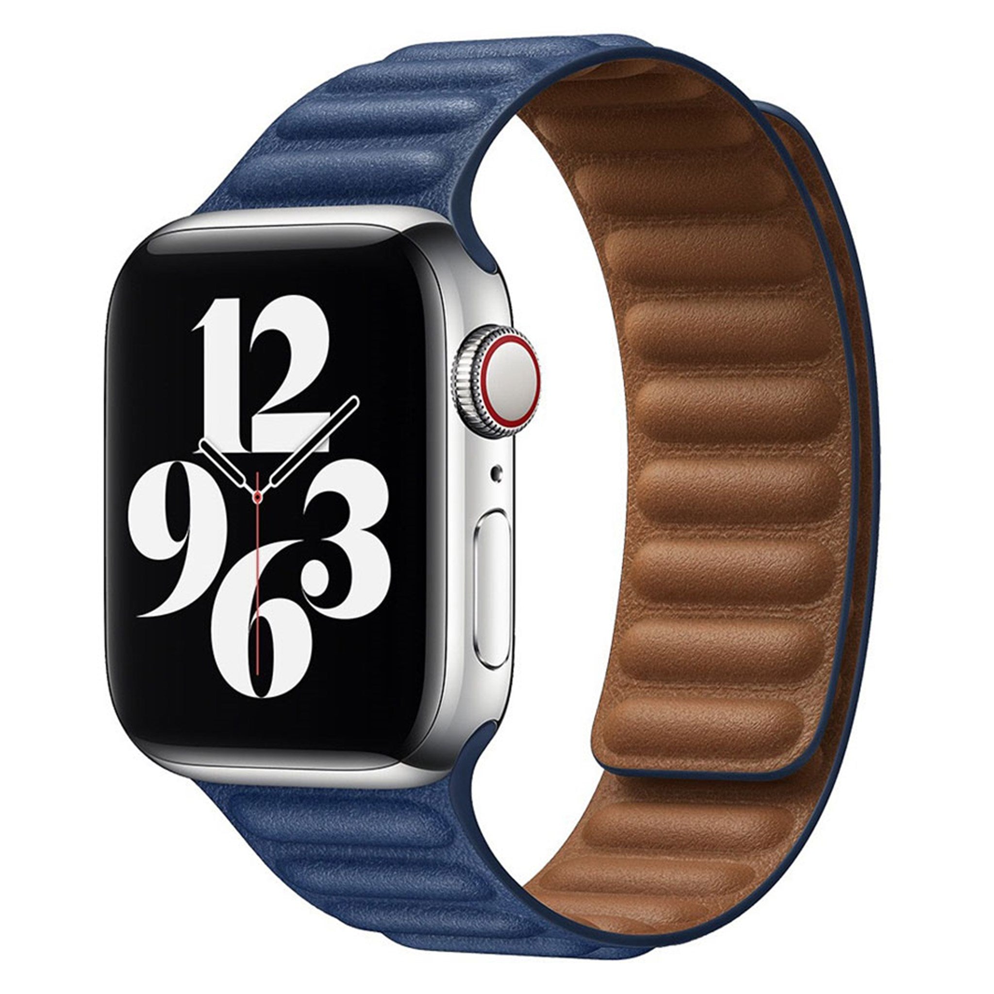 Billede af Lippa Apple Watch magnetisk læderrem 42/44/45/49, Navy Blå hos Balar