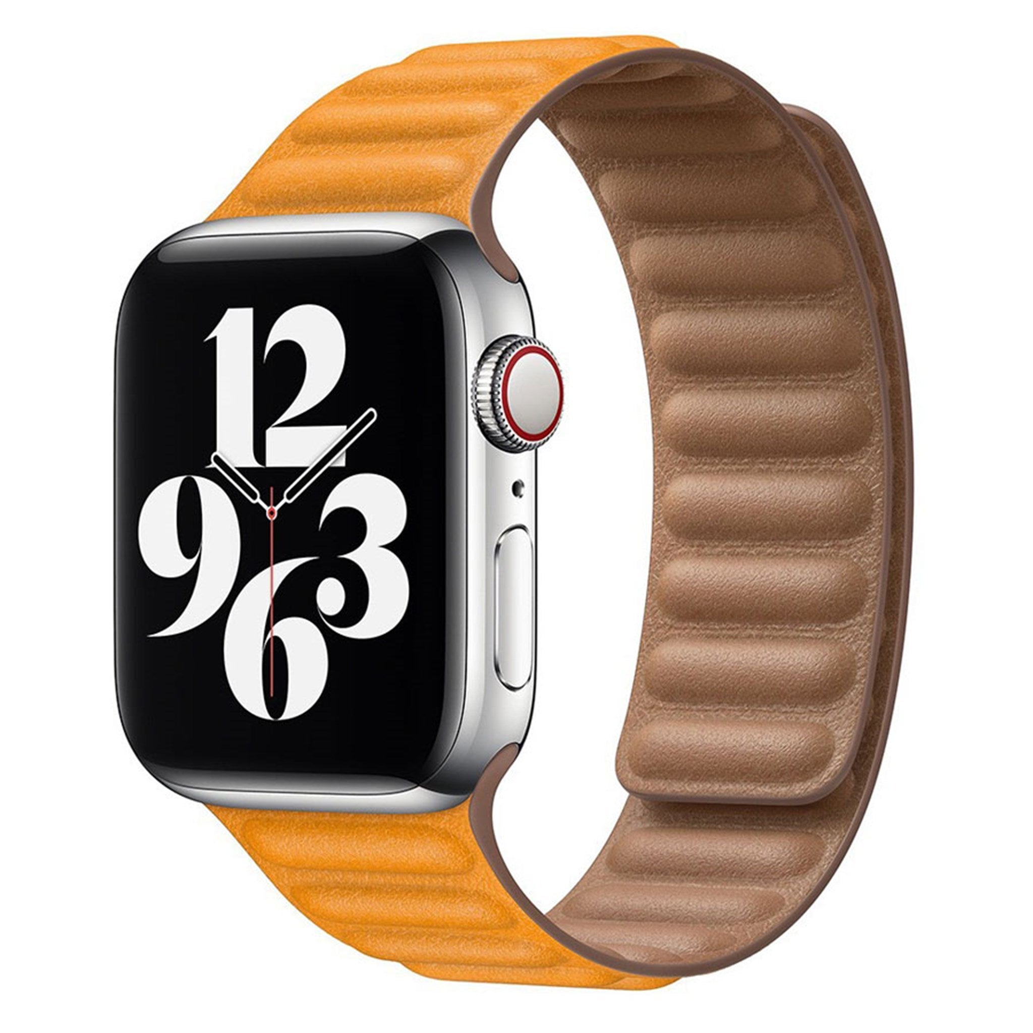 Billede af Lippa Apple Watch magnetisk læderrem 42/44/45/49, Gulbrun hos Balar