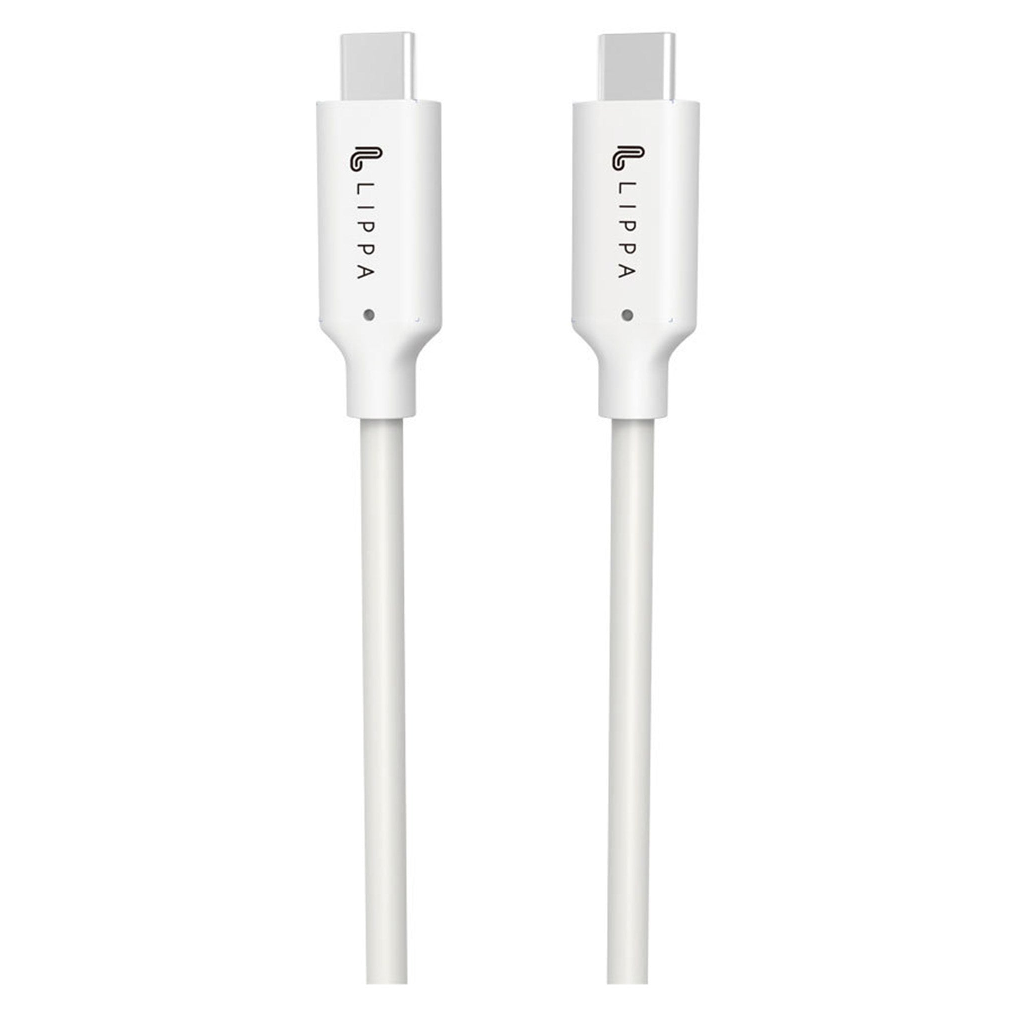 Billede af Lippa USB-C til USB-C 100W 10Gbps kabel 1m, Hvid hos Balar