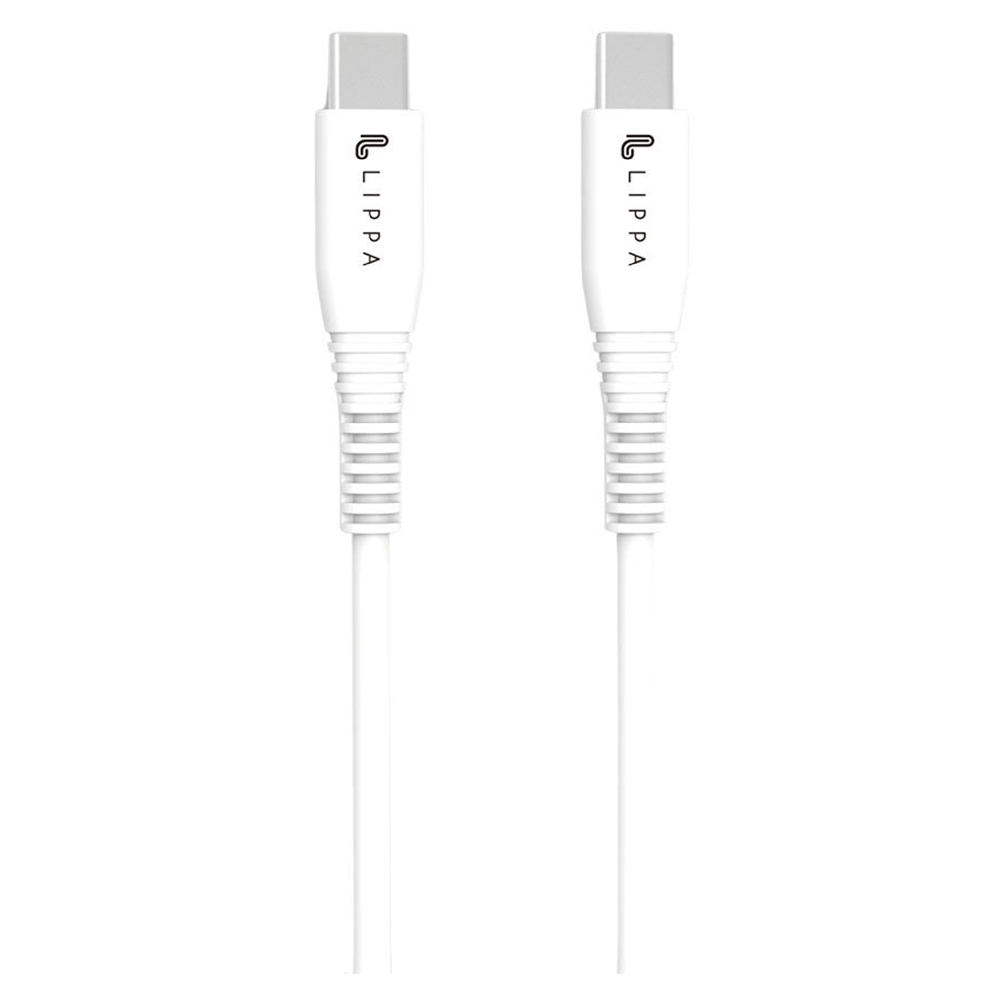 Billede af Lippa USB-C til USB-C kabel 1m, Hvid
