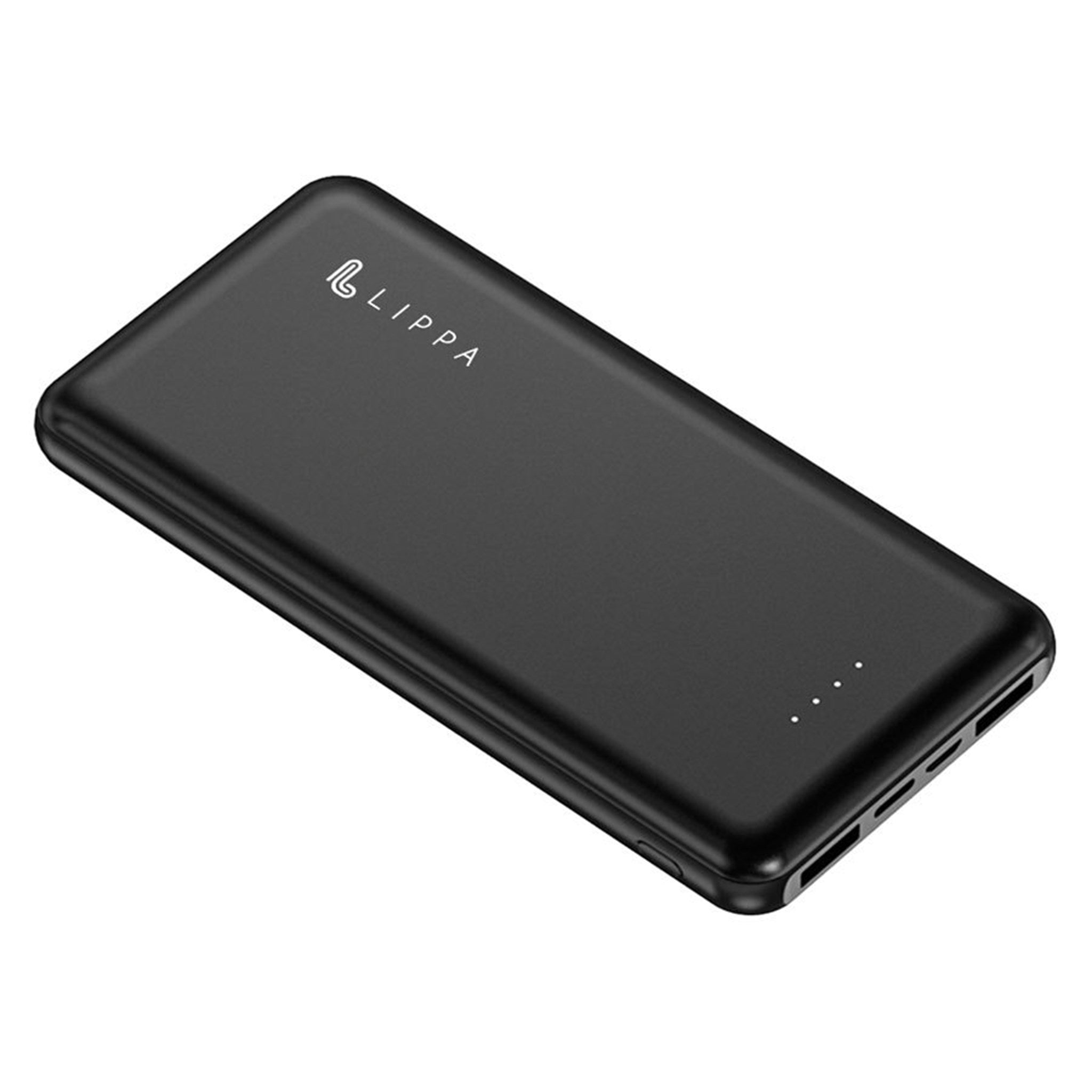 Billede af Lippa 10.000 mAh powerbank, 2 x USB-A output, Sort