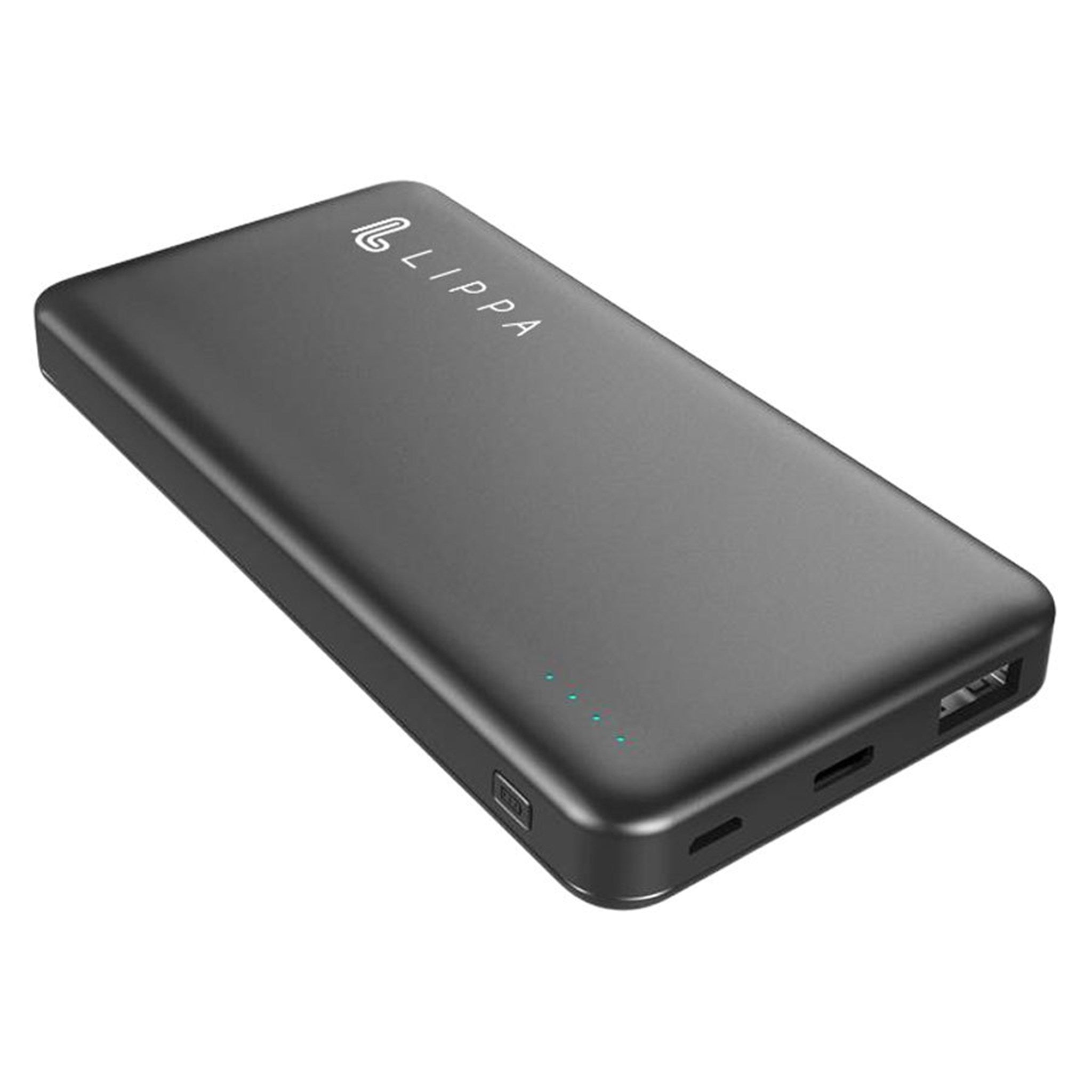 Billede af Lippa 10.000 mAh powerbank 18W USB-C PD og QC USB-A output, Sort