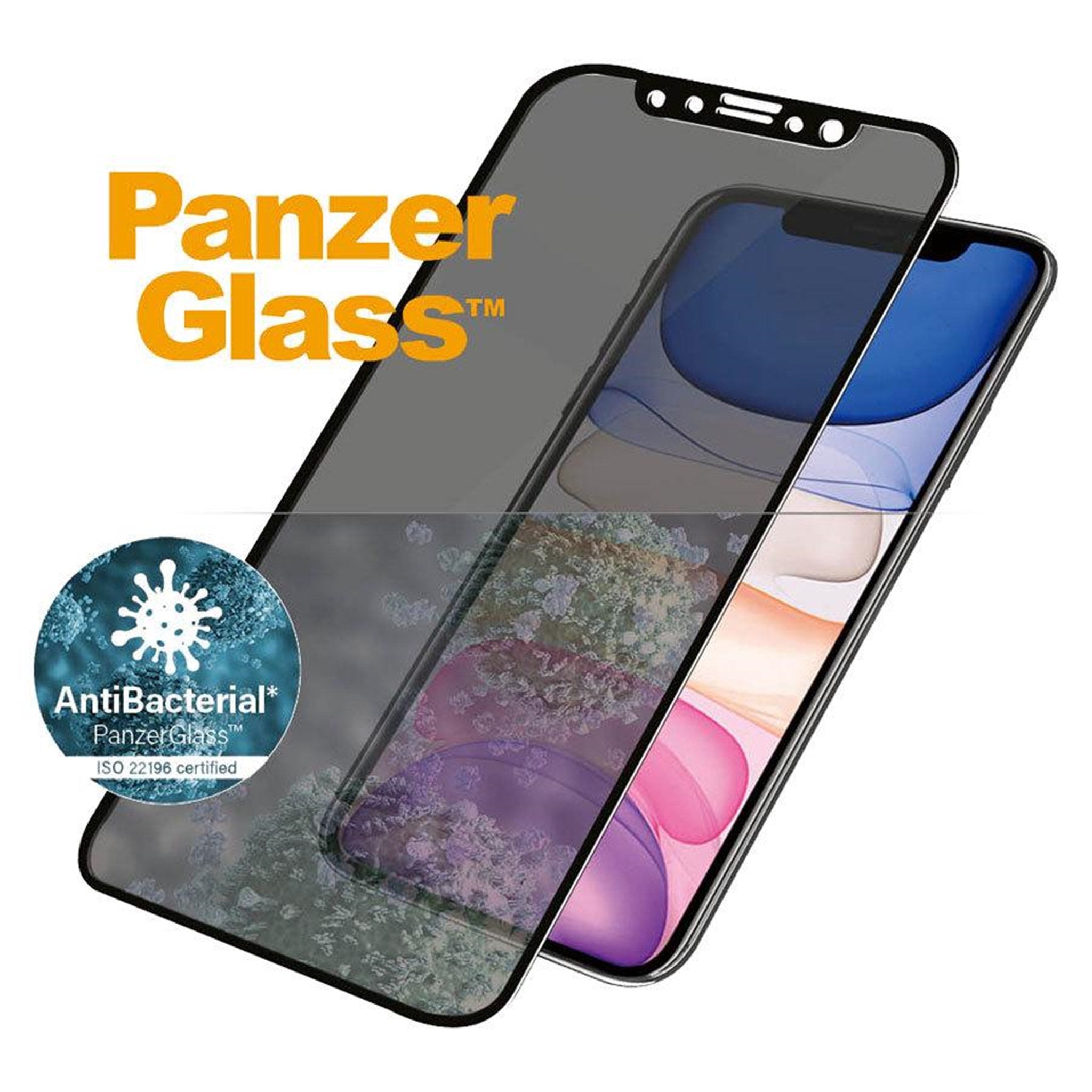 Billede af PanzerGlass iPhone XR/11 Privacy Skærmbeskyttelse, Sort Kant