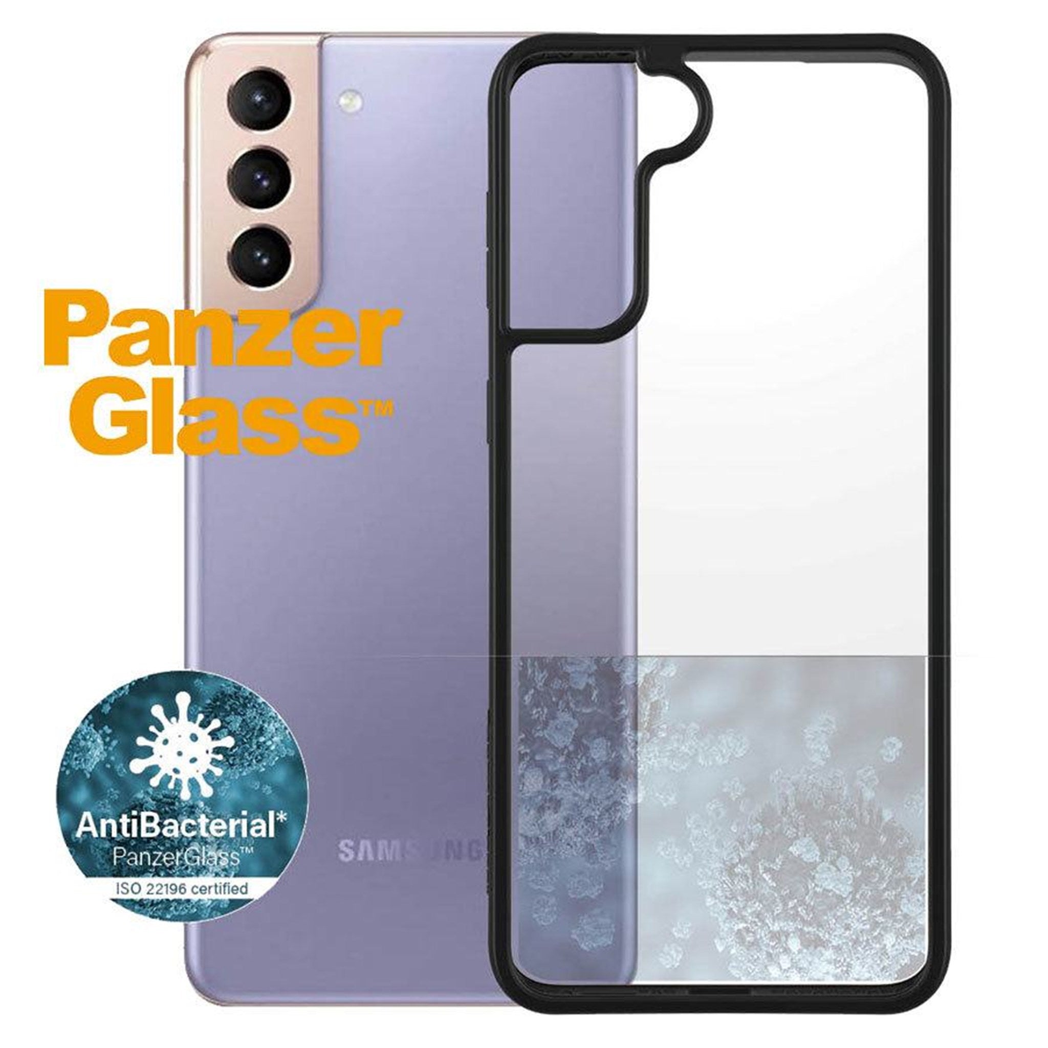 Billede af PanzerGlass ClearCase Samsung Galaxy S21+ AntiBacterial Cover, Sort hos Balar