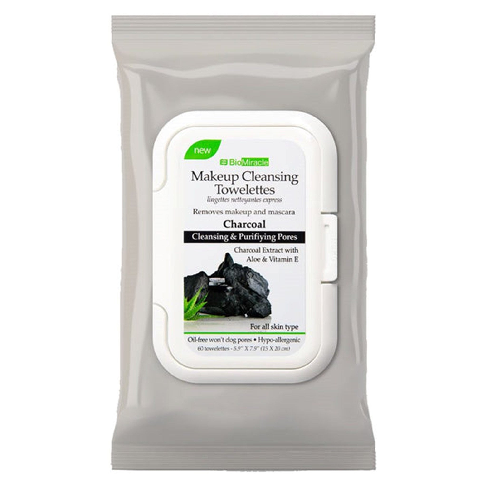 Billede af BioMiracle Charcoal Make-up Cleansing Wipes