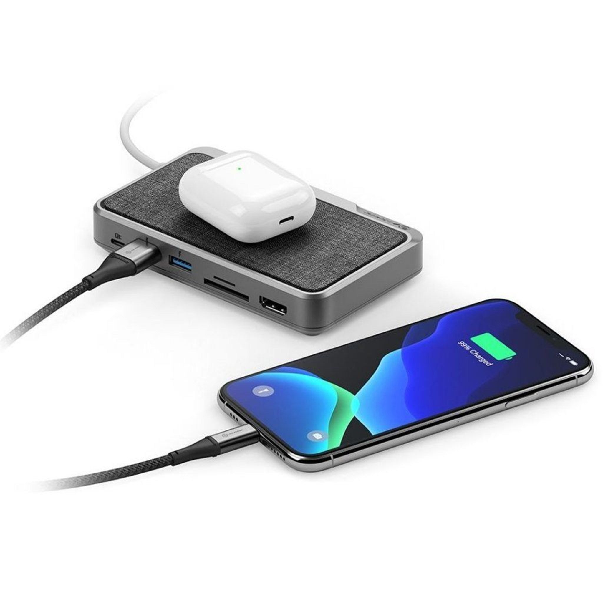 Billede af Alogic Ultra USB-C Dock, Qi trådløs oplader, 5000 mAh powerbank