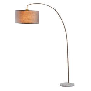 Floor Lamp ACME West 40203 Cagney Antique Brass & Marble