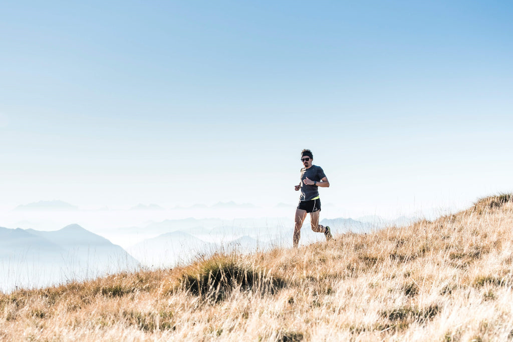 trail runner in the mountains