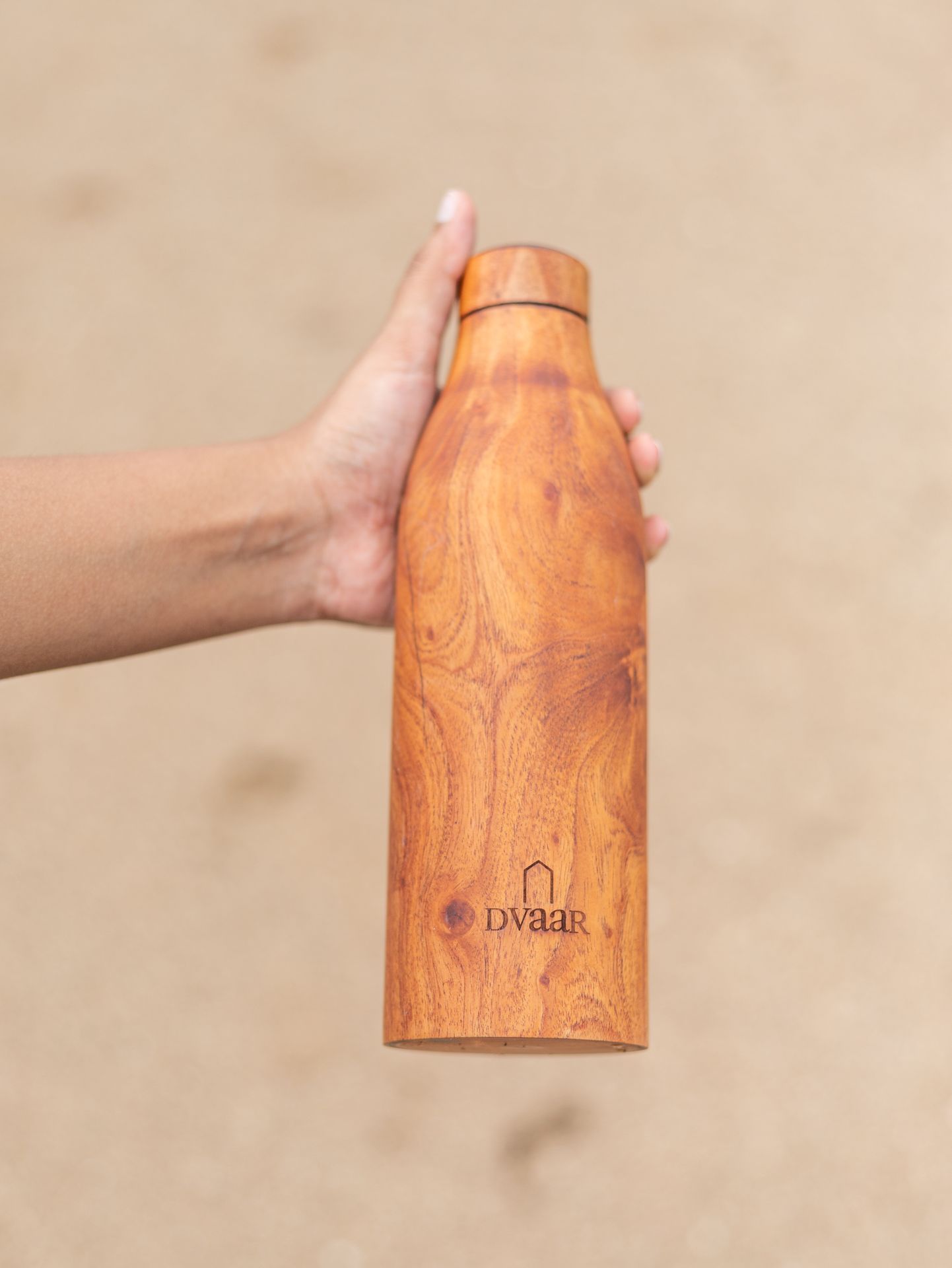 Copper Neem Wood Water Bottle