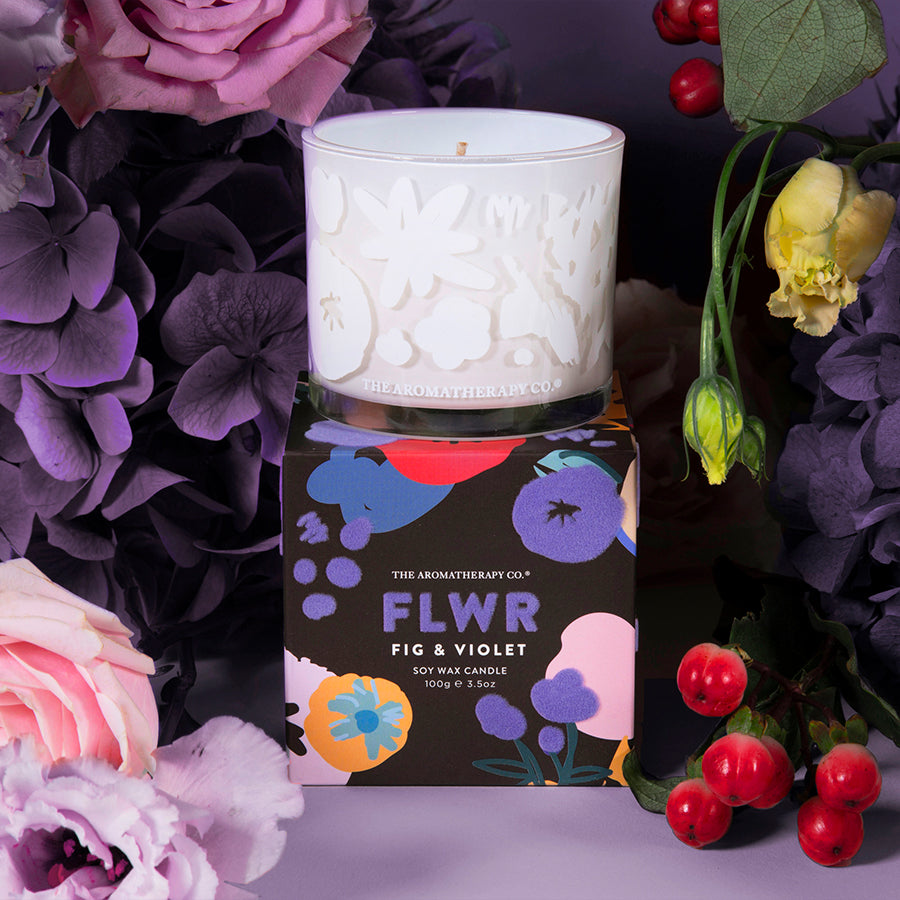 FLWR Soy Wax Candle: Fig & Violet