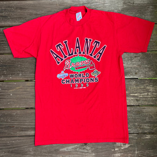 1995 Atlanta Braves World Series Championship T-Shirt (XL) - Sold