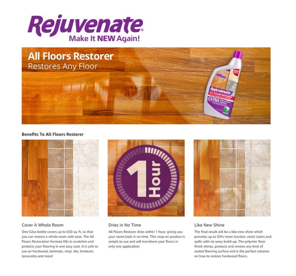 Rejuvenate Green Natural Stone, Tile & Laminate Floor Cleaner