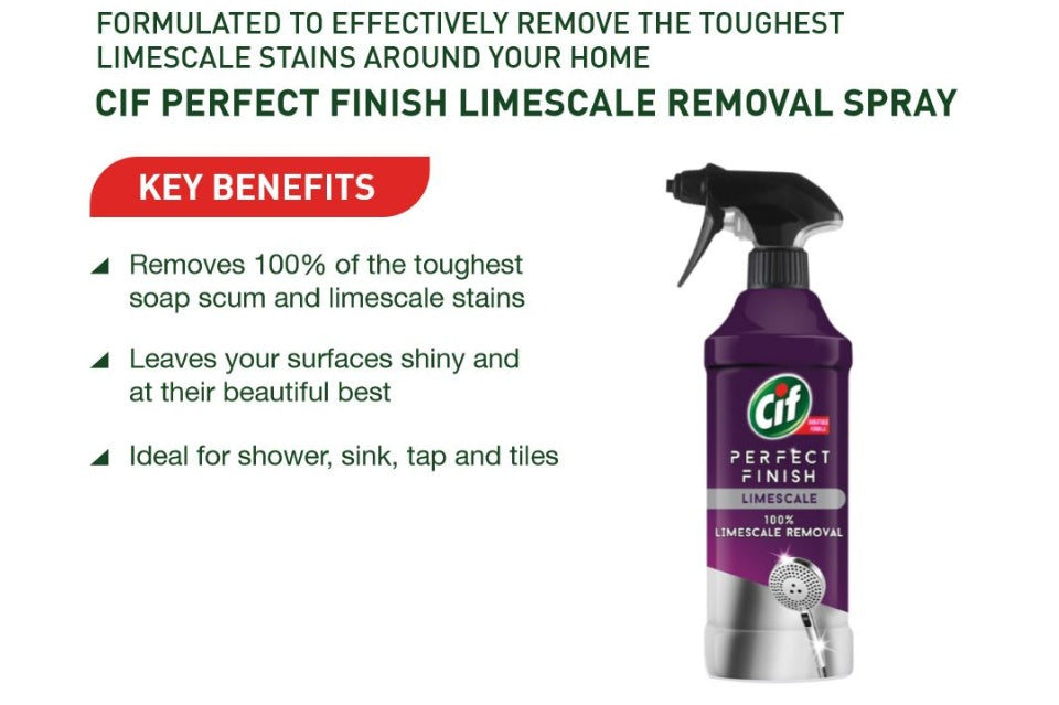 Cif Perfect Finish Stain Removal 435ml Limescale, Mould, Grease