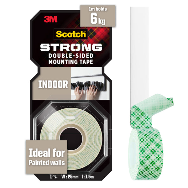 3M SCOTCH Adhesive tape, double-sided, extra strong, exterior, 19 mm x 1.5  m, 3M SCOTCH "Extreme Exterior"