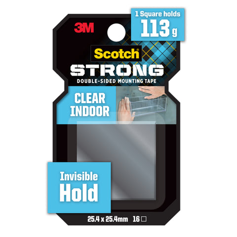 Scotch Mounting Tape Squares 3M 108 Removable 16 Double-Sided Adhesives, 2 Packs, Size: Each Square Measures 1 x 1, Black
