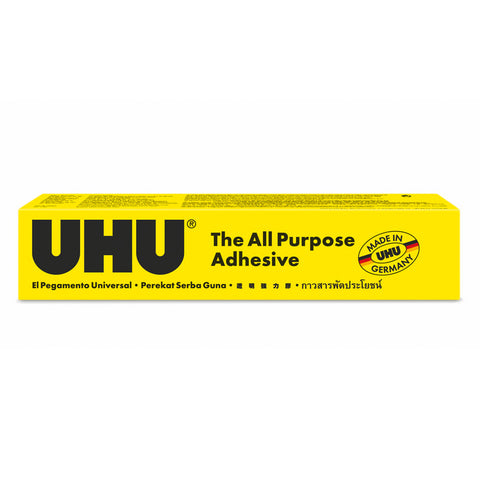 UHU ALL PURPOSE GLUE 20ml BOX EXTRA STRONG CLEAR ADHESIVE [PACK OF 2 TUBES]