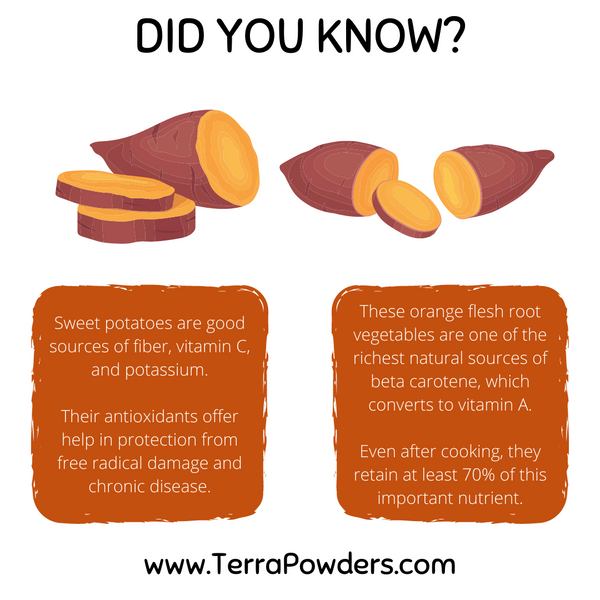 Did You Know Healthy Food Facts About Sweet Potatoes Infographic From Terra Powders