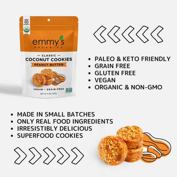 Emmy's Organics Classic Coconut Cookies Grain Free Vegan