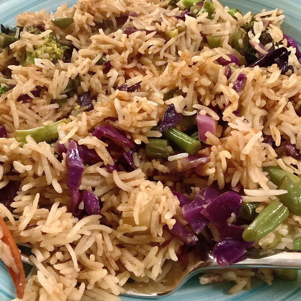 Organic Basmati Rice With Veggies For Terra Powders Easy Vegan Meal Recipe