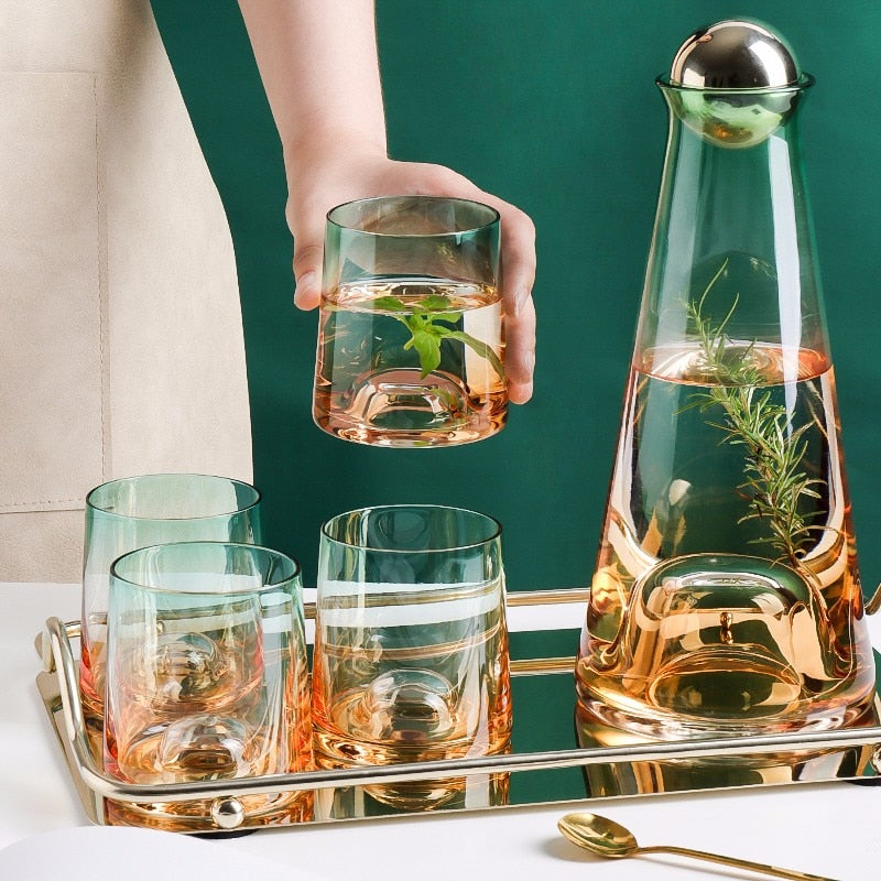 Nordic Style Fractal Glass Carafe & Cups – Terra Powders