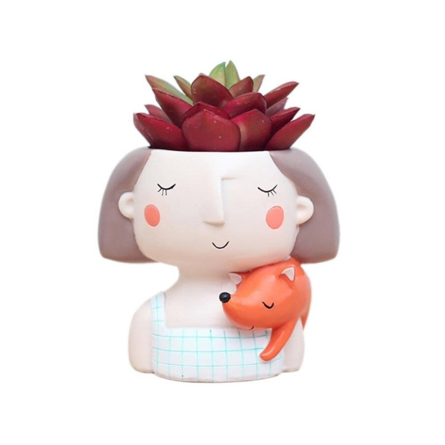 Yinrunx Cute Succulent Pots Planters Indoor Plants Succulent Planter Cactus  Plant Gifts Plant Lover Gifts Animal Planter Squirrel Fleshy Cute Planters  Cute Plant Pots Cute Flower Pots Succulent Gifts 