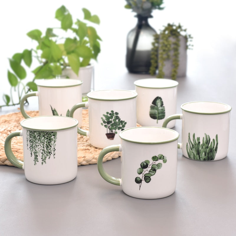 New Creative Double Wall Glass Mug Cup with Dry Flower Funny