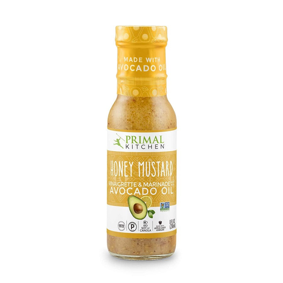 Primal Kitchen Avocado Oil 3 Pack Vinaigrette Dressing & Marinade (Ranch, Greek, Honey Mustard, 3 Count)